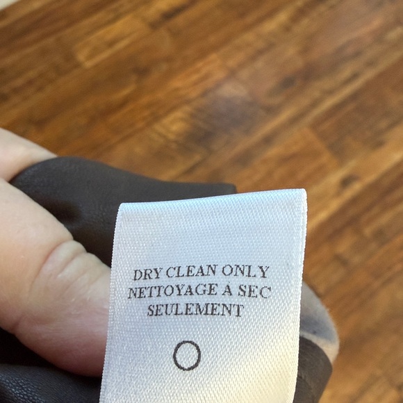 A.L.C. Brown Leather Skirt 10 (Fits 4-8) - Picture 7 of 9